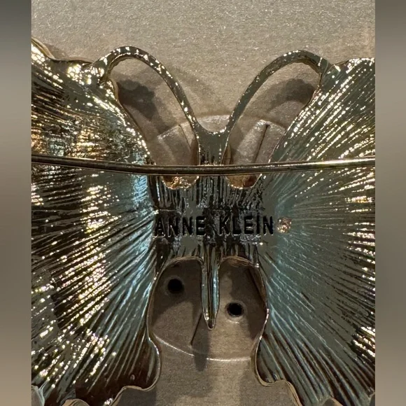 Butterfly Brooch Ann Klein Pink Crystals - Picture 4 of 6